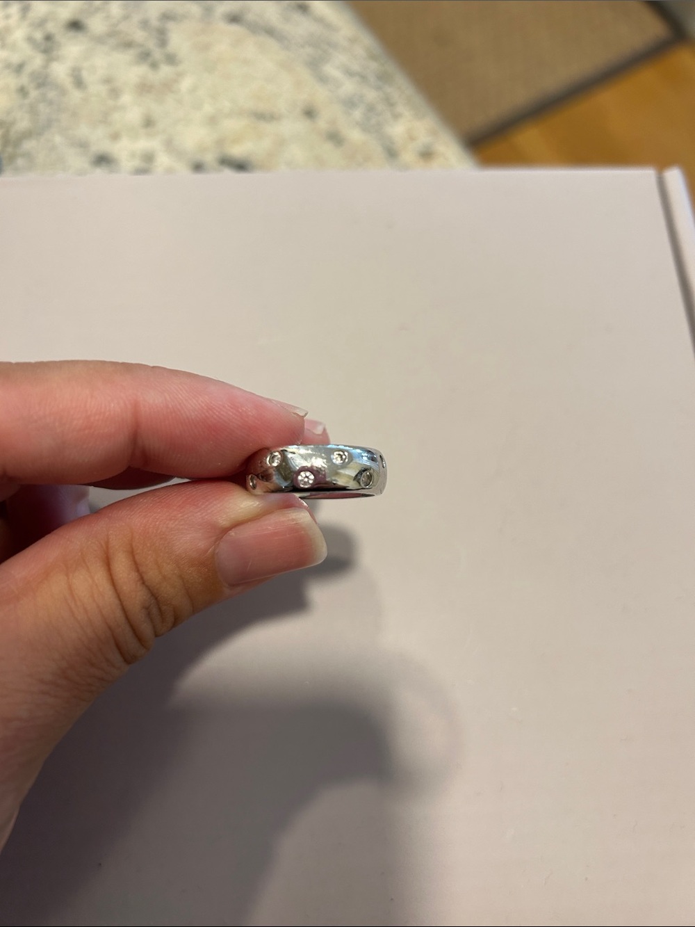 Sterling Silver & CZ etoile band